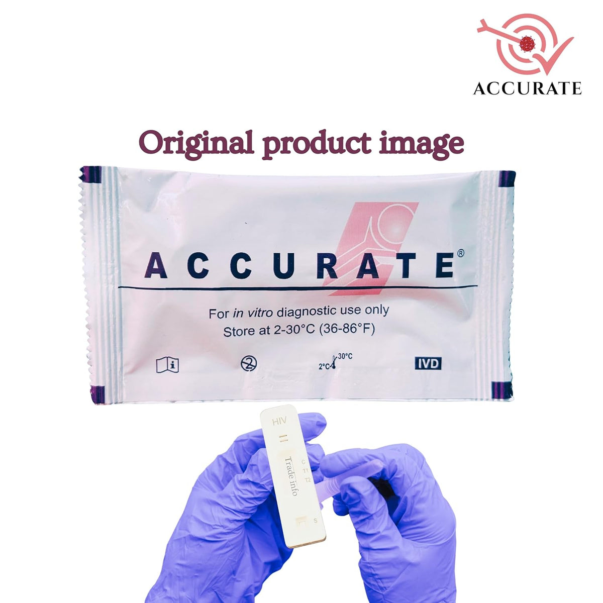 Most Accurate HIV1 & HIV2 Rapid Home Self-Test Kit (Pack of 1).