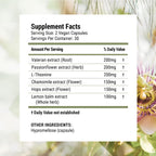 Nested Naturals Luna Melatonin-Free Sleep Supplement - Non-Habit Forming Herbal Sleep Supplement, Adult Bedtime Support, Help Sleeping w/Chamomile, Valerian, L-Theanine - 60 Vegan Capsules