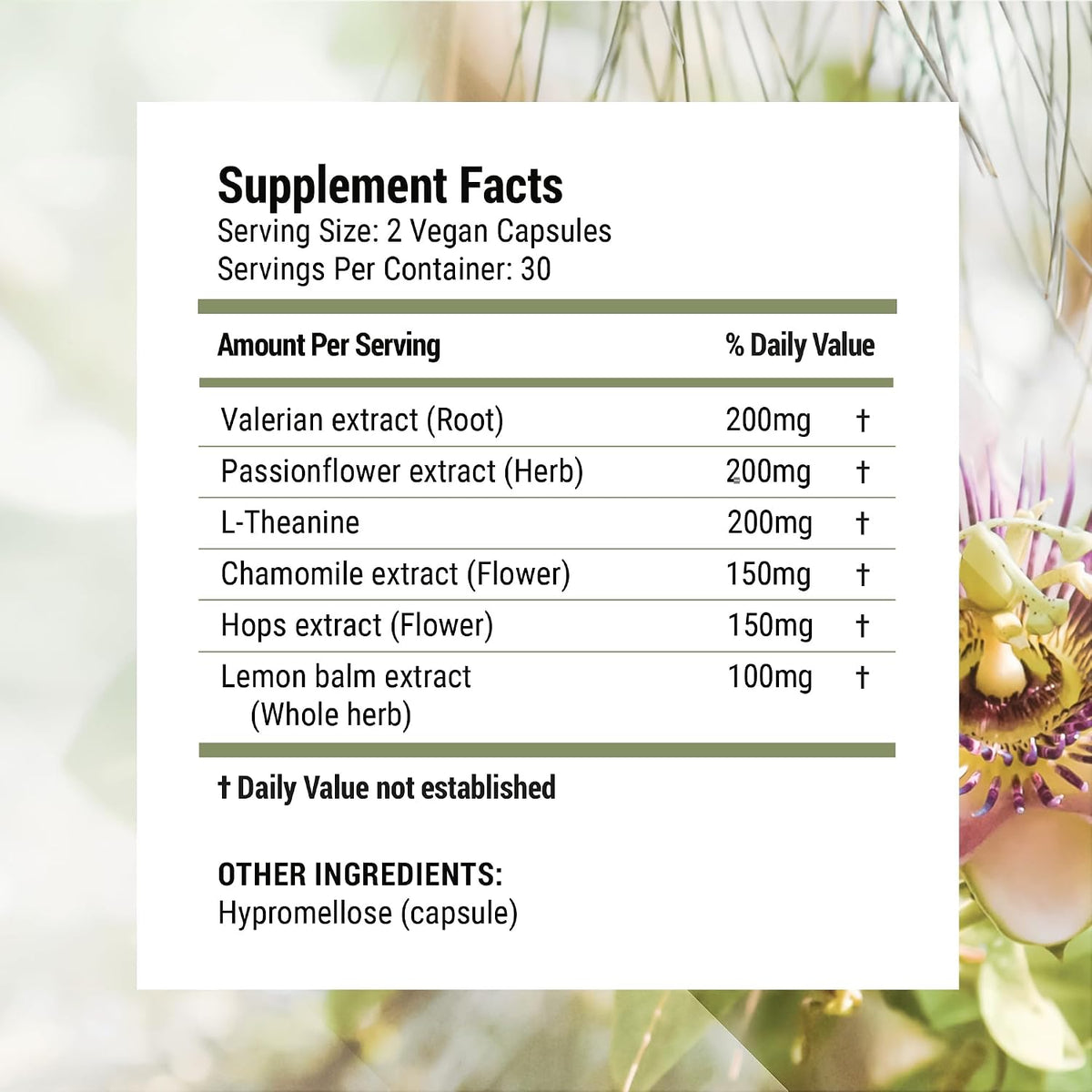 Nested Naturals Luna Melatonin-Free Sleep Supplement - Non-Habit Forming Herbal Sleep Supplement, Adult Bedtime Support, Help Sleeping w/Chamomile, Valerian, L-Theanine - 60 Vegan Capsules