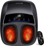 KINGJOY Foot Massager with Heat for Neuropathy and Plantar Fasciitis Relief | Deep Kneading FSA Eligible HSA Shiatsu feet massager, Multi-Level Modes, Remote Control, Self Care Gift for Mom Dad,Size 14