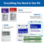 First Aid Only 91248 OSHA-Compliant First Aid Kit, All-Purpose 50-Person Emergency First Aid Kit for Business, Worksite, Home, and Car, 260 Pieces