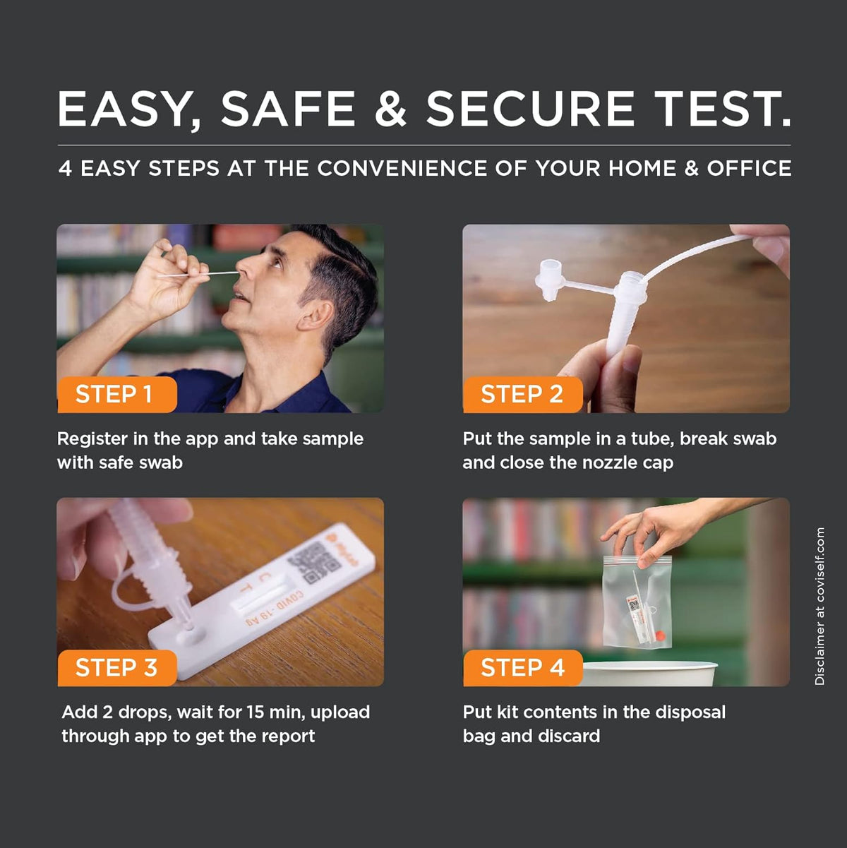 Mylab CoviSelf COVID-19 Self Test Kit for Home,Proven Highest-Accuracy ICMR Approved (Pack of 2)
