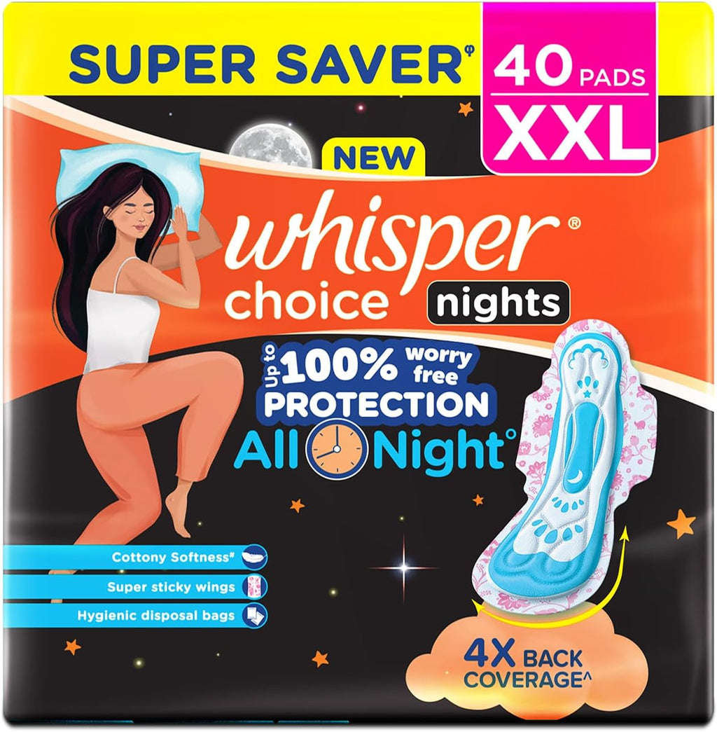 Sanitary Pads With Wings Overnight 40 pads
