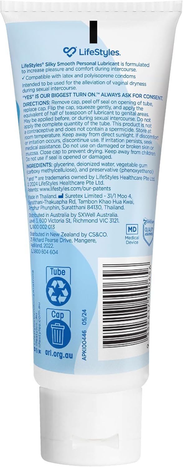 LifeStyles Silky Smooth Water-Based Lubricant 100ml
