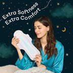 Whisper Bindazzz Nights 16 XXL+ Sanitary Pads, Upto 0% Leaks All Night Long, For Very Heavy Flow, Nearly 60% Longer with Wider Back, Active odor lock so you feel fresh, Disposable Wrapper