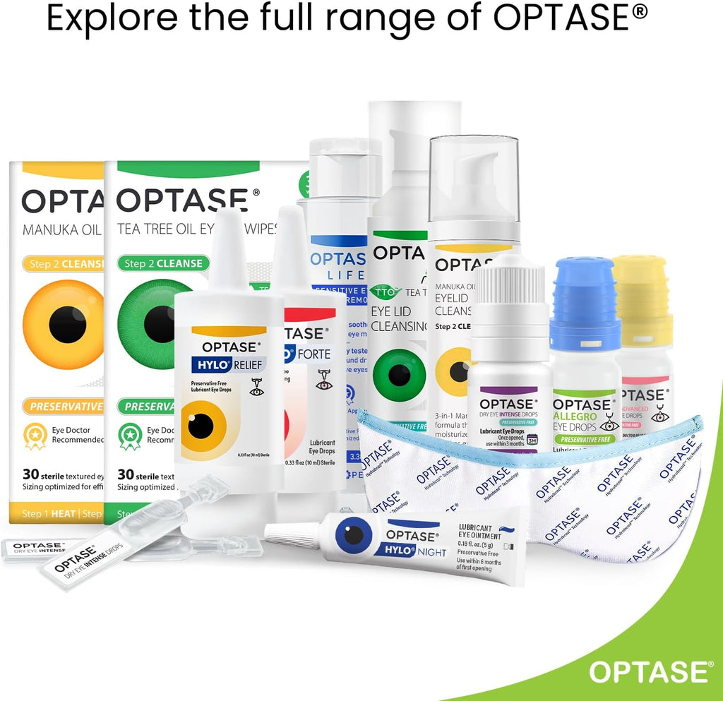 Optase® Allegro Lubricant Eye Drops, 0.33 fl oz | Preservative Free Lubricant Eye Drops - Artificial Tears for Environmental Irritants - Contact Lens Compatible - 300 Doses