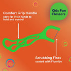 Dentek Floss Picks, Kids Flossers, Wild Fruit Flavor, 90 Count | Remove Food & Plaque, Designed for Kids', For Tight Teeth & Small Hands, Fun Flossers, Kid-Friendly Dental Floss