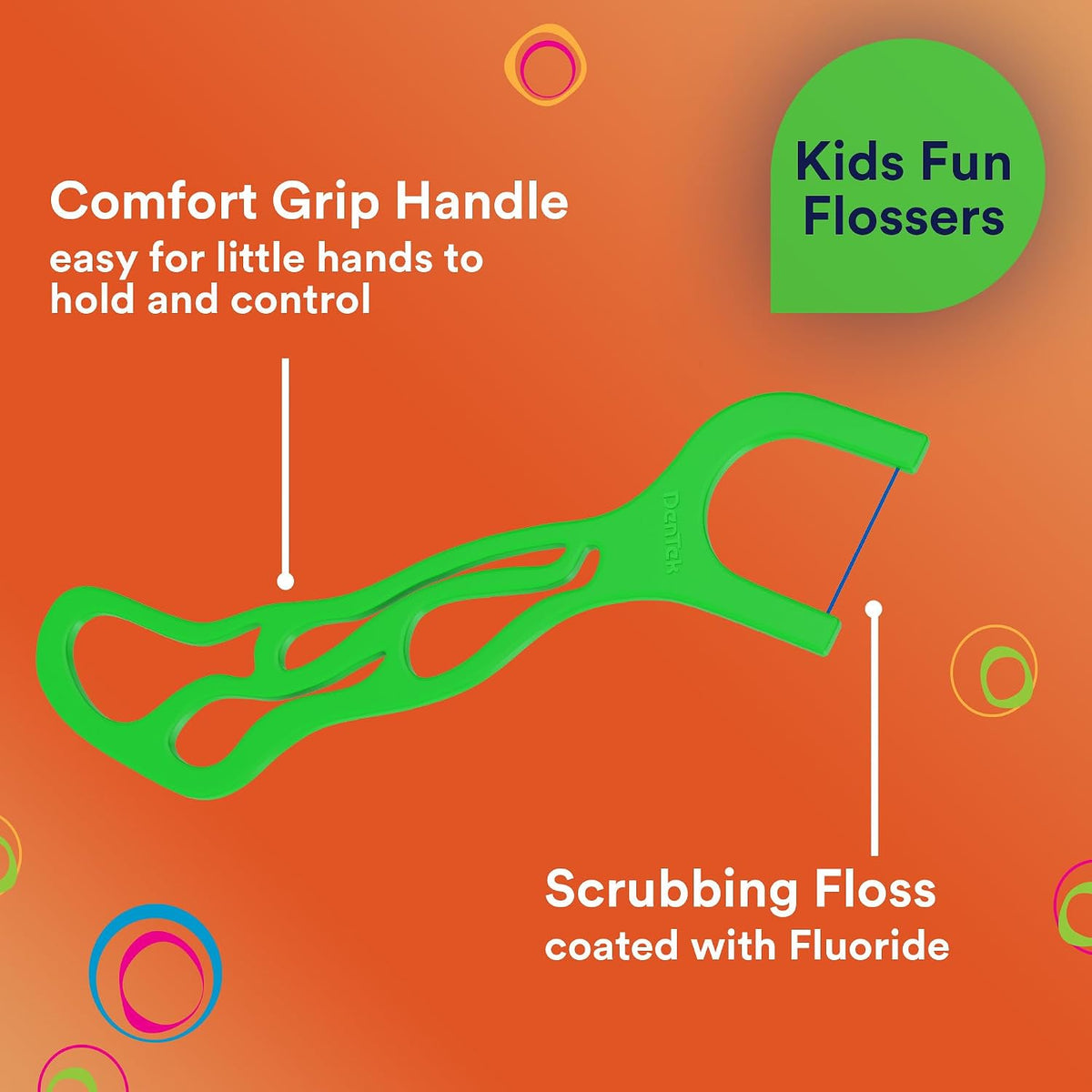 Dentek Floss Picks, Kids Flossers, Wild Fruit Flavor, 90 Count | Remove Food & Plaque, Designed for Kids', For Tight Teeth & Small Hands, Fun Flossers, Kid-Friendly Dental Floss