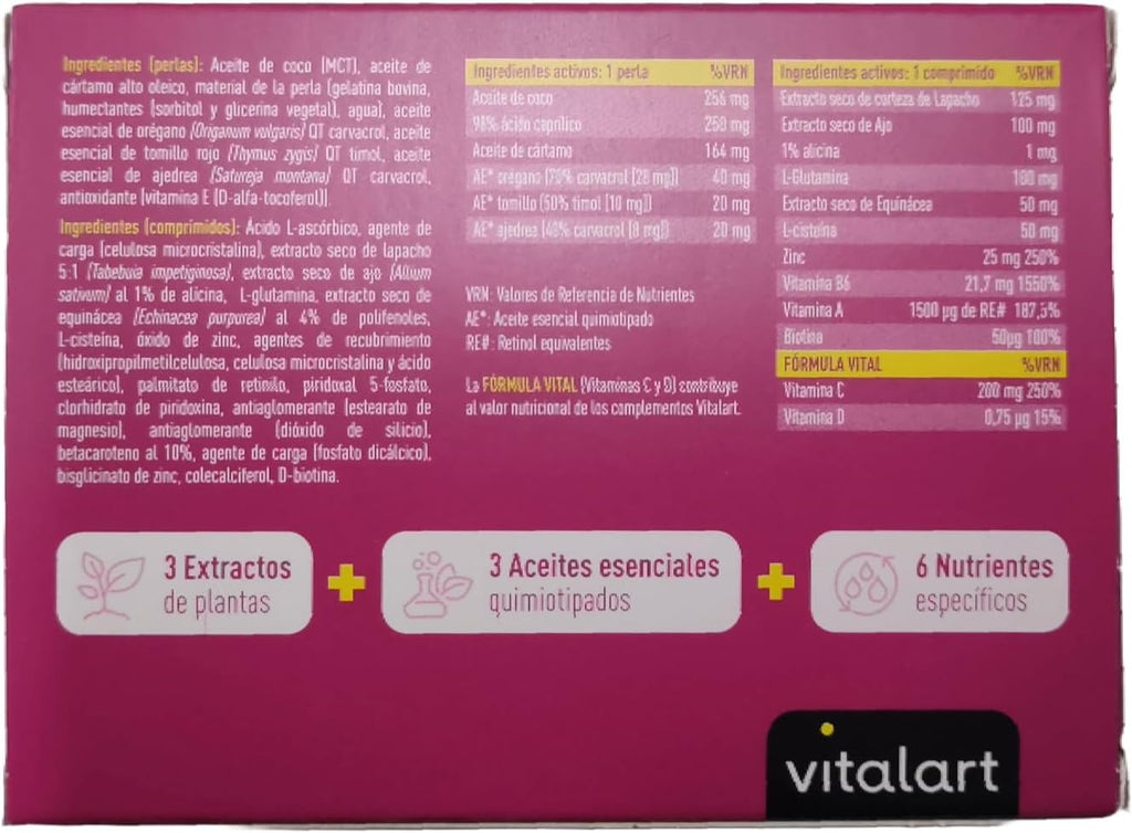 Vitalart Mucosal Wellness Candida – 30 Tablets + 30 Pearls | Natural Probiotic and Antifungal Supplement