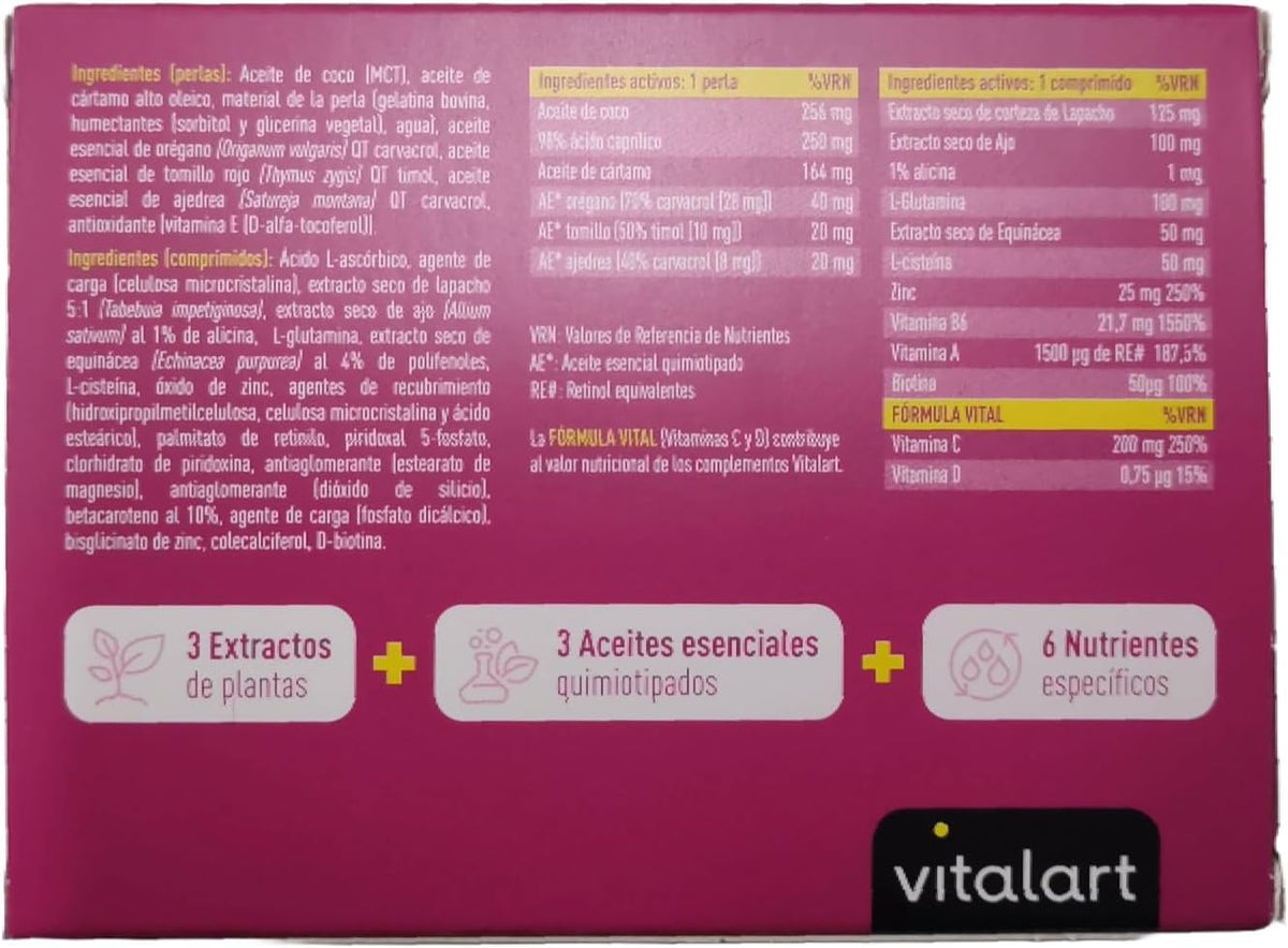Vitalart Mucosal Wellness Candida – 30 Tablets + 30 Pearls | Natural Probiotic and Antifungal Supplement