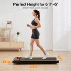 Walking Pad Under Desk Treadmill, Portable Compact Electric Walking Treadmill, Quiet Fitness Machine with Remote Control & LED Display for Home Office