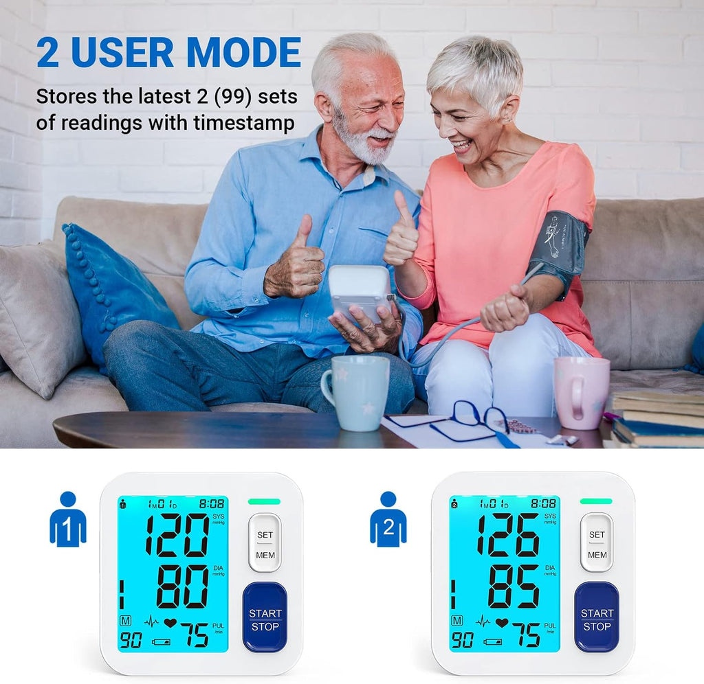 Blood Pressure Monitors for Home Use, 9-17'' & 13-21'' Extra Large Cuffs