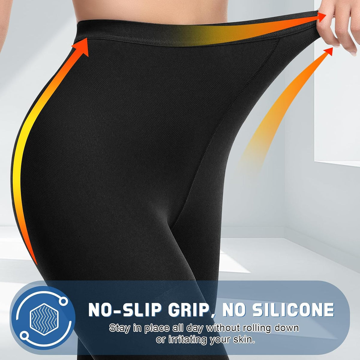 beister Compression Leggings, 15-20 mmHg Footless Waist-High Tights | Gentle graduated support; opaque coverage; lipedema, varicose veins, edema, circulation and daily recovery routines