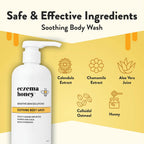 ECZEMA HONEY Soothing Body Wash, Daily Shower Gel & Eczema Care (13 Oz) | Body Cleanser for Eczema reatmenttreatme, Sensitive Skin Body Wash for Adults, Kids, & Babies
