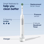 Oral-B Pro 1000 Rechargeable Electric Toothbrush, White