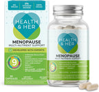 Health & Her Menopause Supplements for Women - Multi-Nutrient Support, Menopause Vitamins for Energy, Bones, Muscles, Skin & Hair, Vegan, Gluten-Free, Non GMO (60ct - 1 Month)