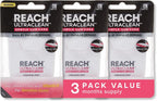 REACH ULTRACLEAN Gentle Gum Care Expanding Floss – Woven, Non-Waxed, PFAS-Free with Vitamin E, for Sensitive Gums, Cinnamon Mint 55YD (3-Pack)