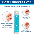 Pip Blood Glucose Monitor Kit - 50 Test Strips, Preloaded Lancets & Case