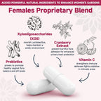 DRFOSTER Vaginal Probiotics for Women pH Balance with Prebiotics & Cranberry - Womens Probiotic Feminine Care Promote Healthy Vaginal Odor & Vaginal Flora, Support Gut Health & UTI - 90 Vegan Capsules