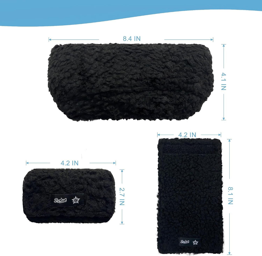 SPRING SEAON Plush Memory‑Foam Crutch Underarm Pad & Hand‑Grip Covers–Universal Fit, Breathable Moisture‑Wicking, Machine‑Washable Cushion for Crutches, Pain Relief & Chafing Protection