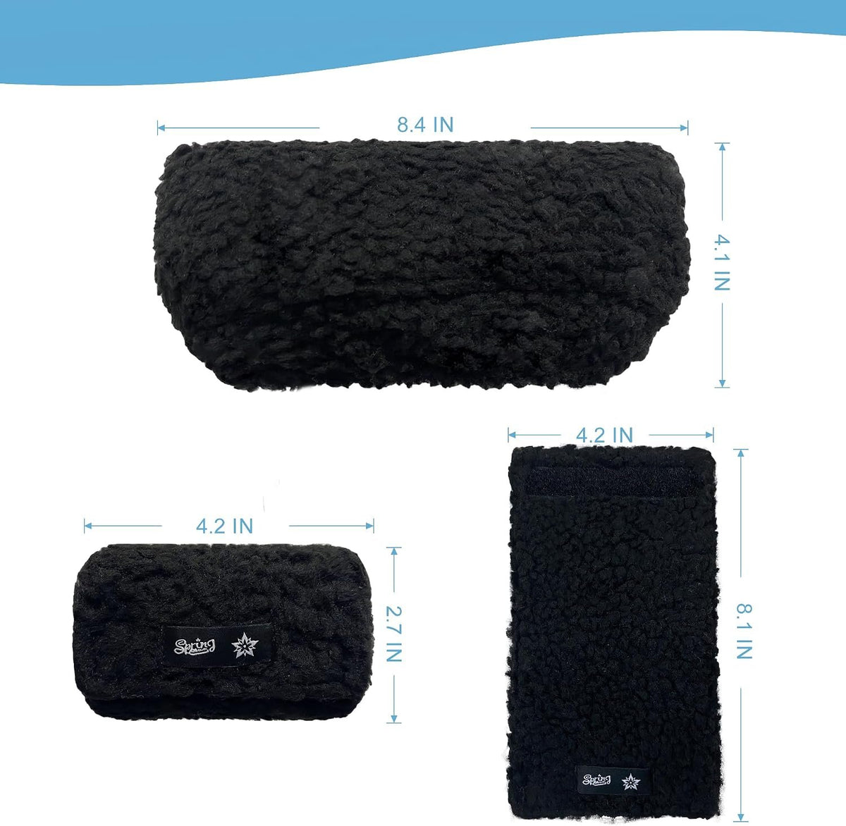 SPRING SEAON Plush Memory‑Foam Crutch Underarm Pad & Hand‑Grip Covers–Universal Fit, Breathable Moisture‑Wicking, Machine‑Washable Cushion for Crutches, Pain Relief & Chafing Protection