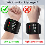 Double love Wrist Blood Pressure Monitor Led Display Black | Touch Screen Wrist Blood Pressure Cuff 99x2 Reading Memory Wrist Bp Monitor with Carrying Case