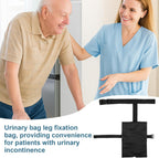 2 Pieces Catheter Leg Bag Holder, Urinary Collector with Belt, Invisible Urine Leg Bag Holder, Urine Bag Cover (2000ml, Black)
