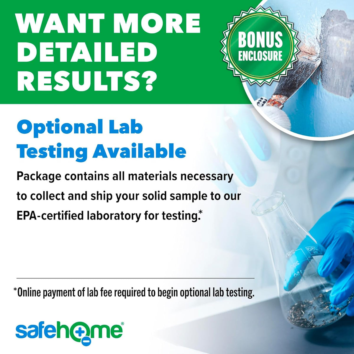 Safe Home® Lead Combo Test Kit – 10 DIY Surface Swabs + Optional Testing at our EPA Certified Lab – Detect Lead in Materials Such as Paint, Dust, Soil, and More – Great for Homeowners & Contractors
