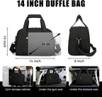 SeaRock 14 inch Small Gym Bag for Men & Women, Mini Duffle Bag with Shoe Compartment, Carry On Duffel Bag for Travel Sports, Black
