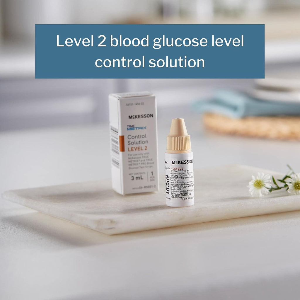 McKesson True METRIX Blood Glucose Testing Control Solution, 3 mL, 1 ct | Level 2, Vial