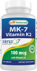 Best Naturals Vitamin K2 (MK7) with D3 Supplement Bone and Heart Health (5000 IU Vitamin D3 & 100 mcg Vitamin K2 MK7), 180 Tablets