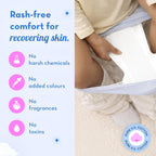 Plush Maternity Pads after Delivery, 10 Pcs (410 mm) | Twin Core Absorption XXXL Pads | For Postpartum Bleeding, Absorbs Heavy Gushes & Clots | U.S. Cotton Softness | Breathable & Rash-Free | Safe for Healing Skin