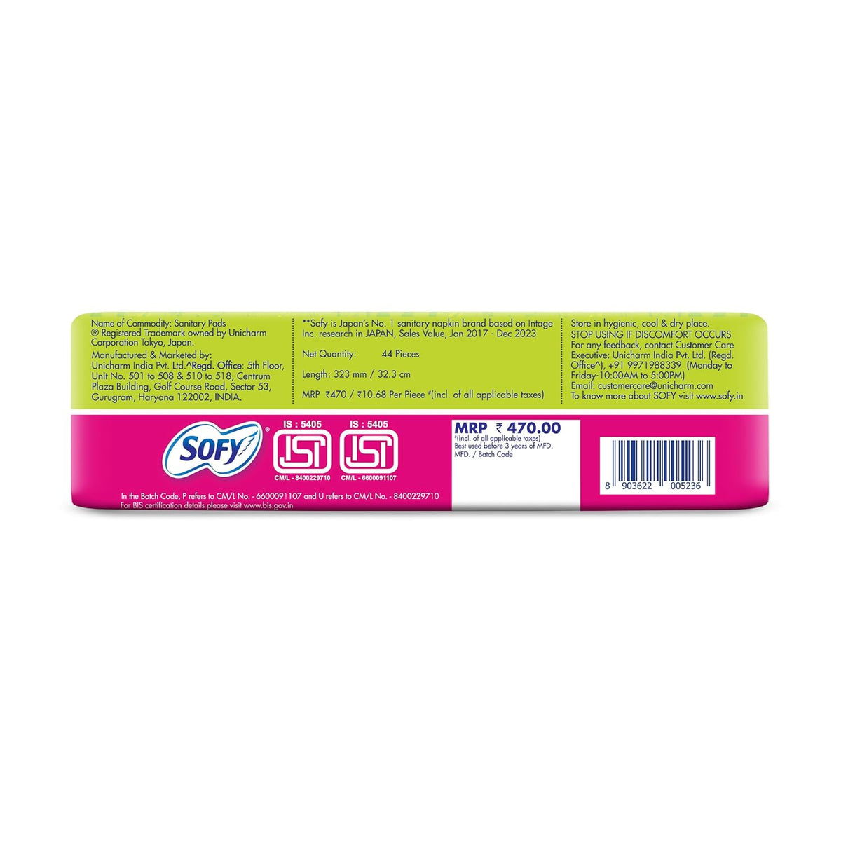 Sofy AntiBacteria XL+ - 323mm | 44 Countpads |For Women Sanitary Pads | Keep Skin Dry | 6 Layer Deep Absorption | Herbal Sheild | Hygiene & Herbs | XX-Large