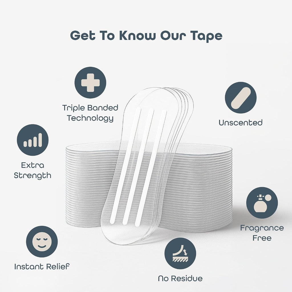 SleepHabits 45PC Breathing Strips, Non-Toxic Tested Nose Strips for Breathing & Sleep | Nasal Strips for Snoring Solution | Extra Strength Congestion Relief | Nasal Strips for Sleeping, Unscented