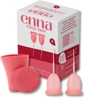 Enna Cycle Easy Menstrual Cup Size S – Pack of 2 Cups + Steriliser Box | Medical Silicone | Made in Spain | Reusable | Up to 12 Hours of Protection