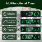 YZ Gym Clock for Home Gym with Start/Stop Button, Interval Timer for Workout, Stopwatch/Countdown Timer with Remote, 12/24H Digital Wall Clock, Portable Home Gym Accessories