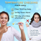iProven Oral Thermometer, Measures in 10 seconds with flexible tip and fever alarm, Digital Medical Thermometer for adults, kids and toddlers - DTR-1221A