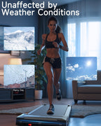 Walking Pad Treadmill for Home - Under Desk Treadmills Mini Portable Walking Running Machine Slim Compact Motorized Electric Treadmill with Adjustable Speed Remote