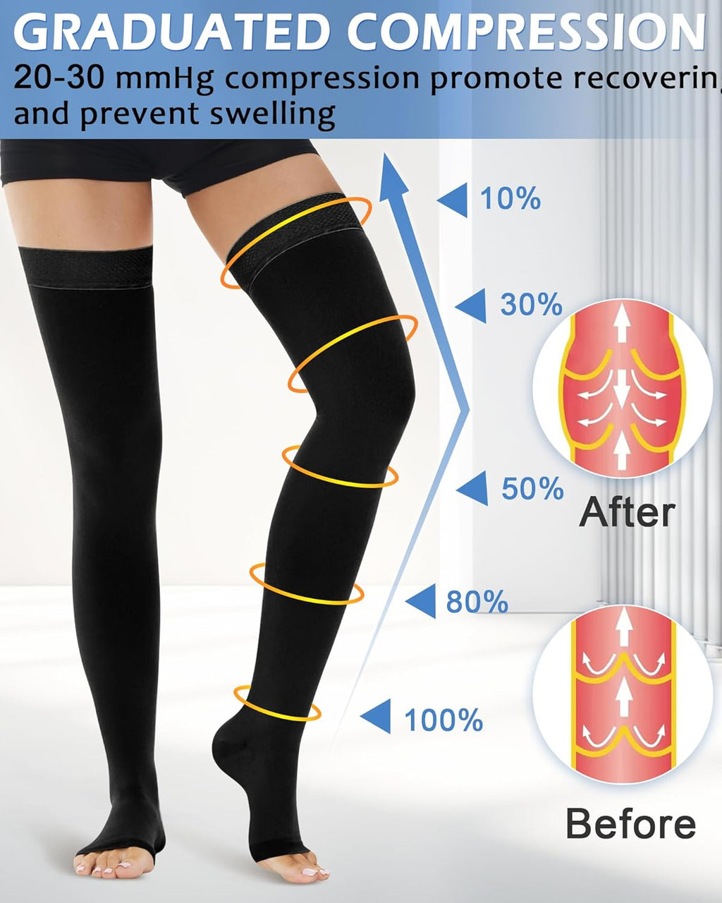Ailaka Compression Socks Silicone 30 mm