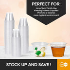 Turbo Bee 1200 Pack 1 OZ Disposable Medicine Cups (30 ml), Small Clear Plastic Measuring Cups for Liquid Medicine, Pills, Resin, and Epoxy