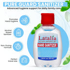 Latalia Mini Hand Sanitizer Travel Size - 80% Alcohol Fragrance Free Gel | 55ml Small Hand Sanitizer Pack of 96 Infused with Hydrating Glycerin & Hydrogen Peroxide - Rinse-Free, Non-Sticky