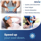 REVIX Ice Pack for Injuries Reusable, 2-Pack Hot & Cold Gel Wrap with Strap