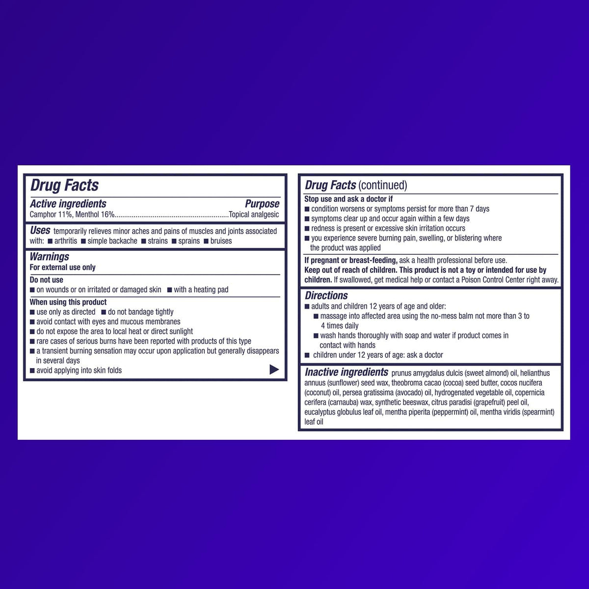 Icy Hot Advanced PRO Pain Relief Massaging Balm, Fast-Acting Max Strength Pain Relief With Menthol 16% and Camphor 11% for Backaches, Joints, Muscle Strains and Arthritis, Essential Oil Scent, 1.25 oz