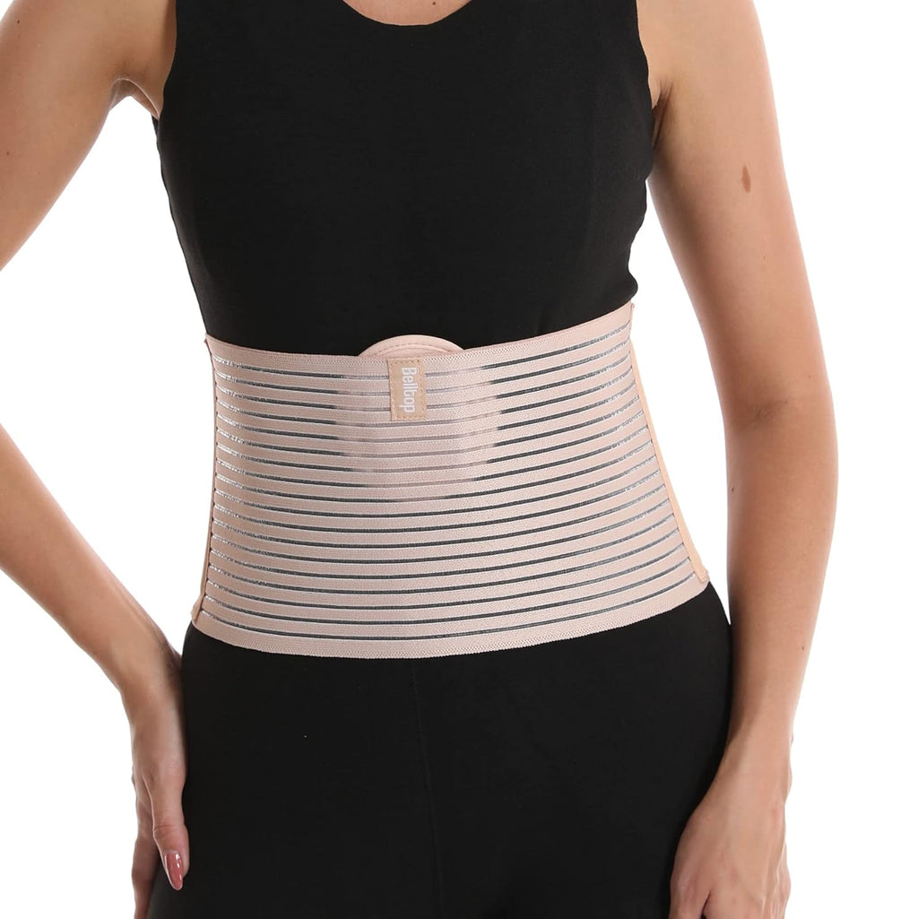 Umbilical Hernia Girdle for Women and Men - Umbilical Hernia Belt: Double Compression Pad - Adjustable Abdominal Belly Band - Belly Band - Women / Postpartum Slimming Belt (L/XL)