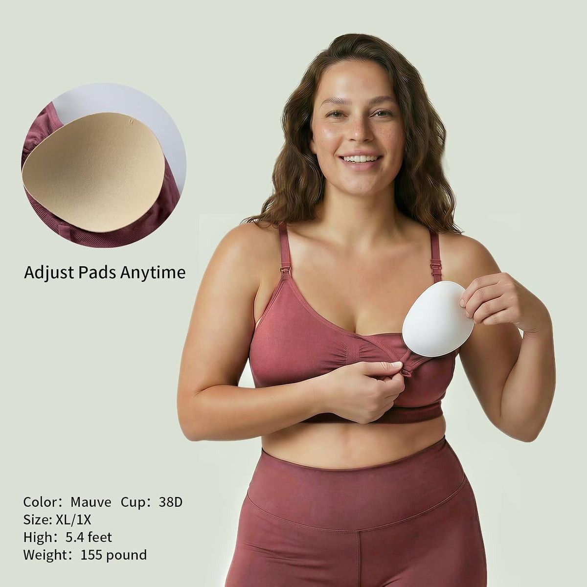 Under Control Nursing Bra 4-Pack - Wireless Maternity & Sleep Bra with Removable Pads - Comfortable Breastfeeding Bra (S-2XL)