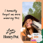 The Honey Pot Company - Cotton Comfort - Regular Pads for Women | Non-Herbal - Organic Cotton Cover - Menstrual Pads w/Wings - No Fragrance & Ultra-Absorbent Pulp Core - Feminine Care - 80ct