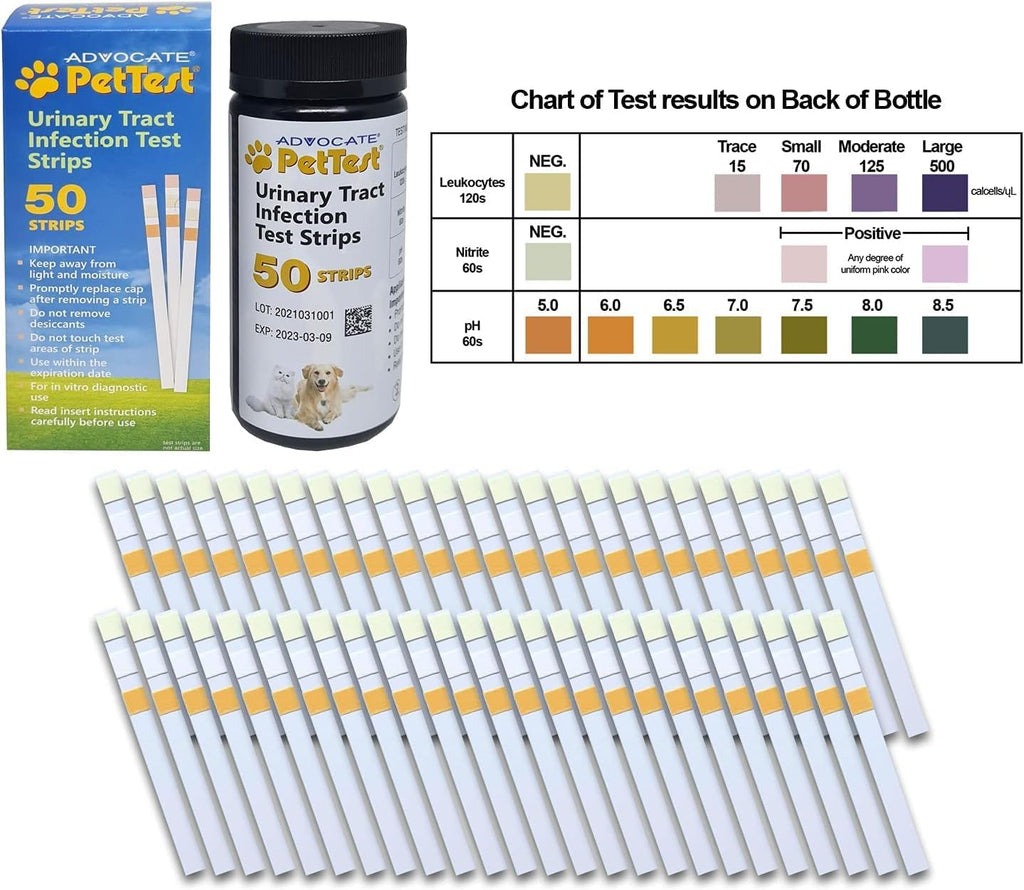 UTI Test Strips for Dogs & Cats, At-Home Urinary Tract Infection Detection