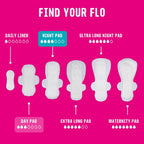 FLO Sanitary Pads Organic With Wings 10 pads 5 pads