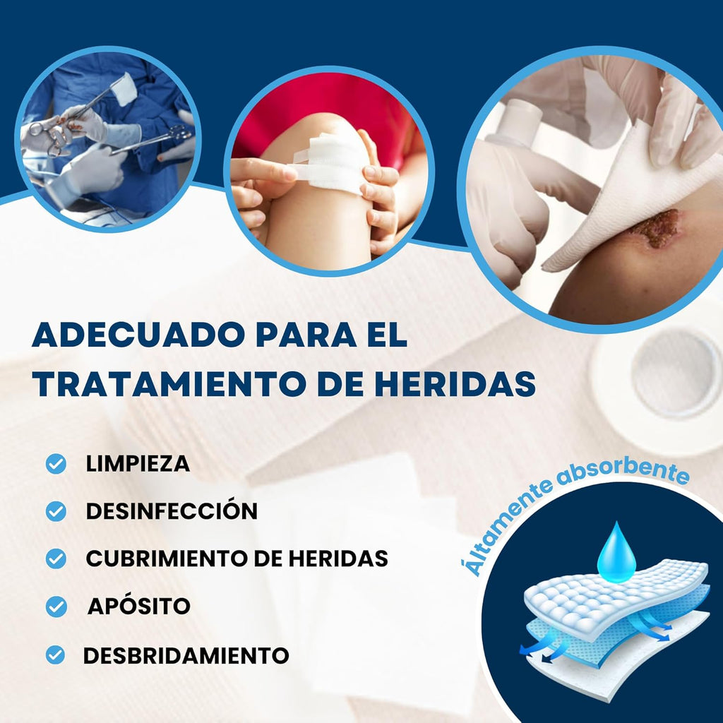 Woven sterile gauze (20x20cm (150uni))