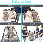 Vive Transfer Blanket with Handles 77” x 38.5” - Bed Positioning Pad, Straps - Reusable, Washable Patient Lifting Device Body Lift, Turning, Sliding Moving - Caregiver, Family Aid, Bedridden, Elderly